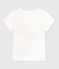 Camiseta de algodón de manga corta para niña blanco MARSHMALLOW
