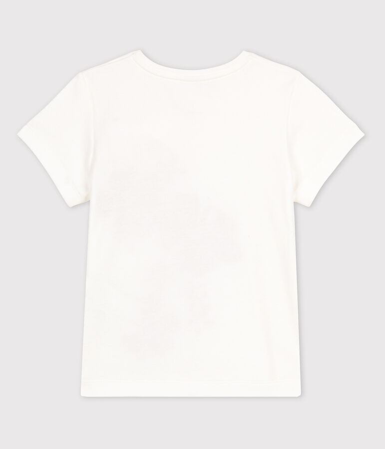 Camiseta de algod&oacute;n de manga corta para ni&ntilde;a blanco MARSHMALLOW