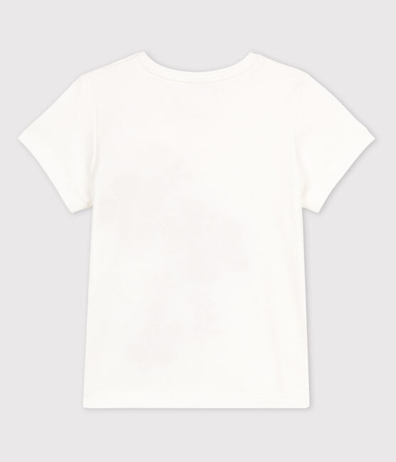 Camiseta de algodón de manga corta para niña blanco MARSHMALLOW