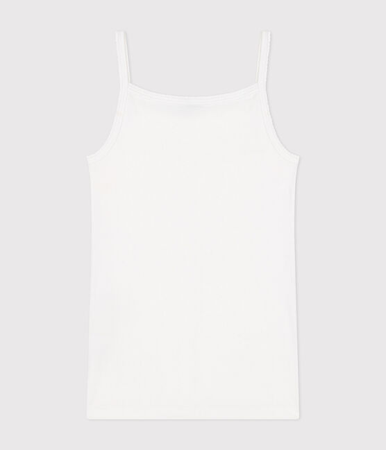 Camiseta de tirantes de algodón de mujer blanco ECUME