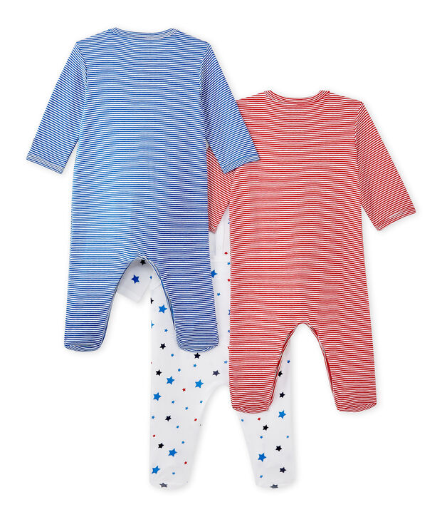 Lote de 3 pijamas para beb&eacute; ni&ntilde;o blanco