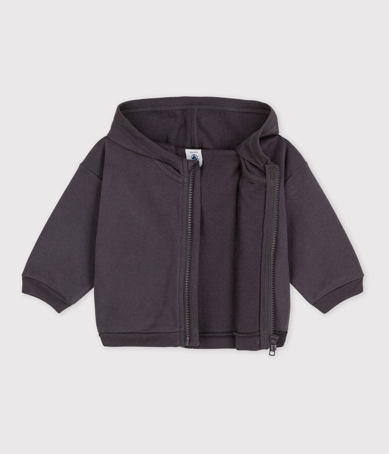 Sudadera con capucha de beb&eacute; gris
