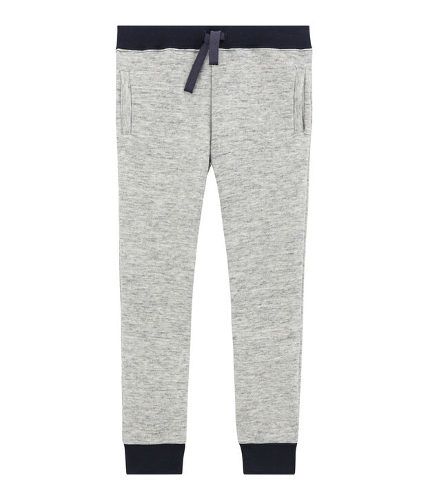 Pantal&oacute;n para ni&ntilde;o en mulet&oacute;n gris