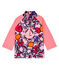 Camiseta anti-UV UPF 50+ ecorresponsable para bebé niña rosa MERVEILLE/blanco MULTICO