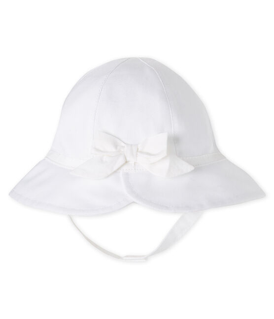 Capelina de sarga bebé niña blanco MARSHMALLOW