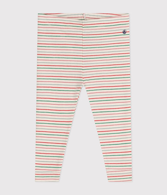 Leggings de algodón para bebé blanco AVALANCHE/ MULTICO