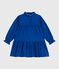 Vestido infantil liso de manga larga de algodón OLYMPIC