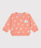 Sudadera de rizo de algodón con estampado de soles para bebé naranja ABRICOT/ MARSHMALLOW