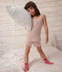 Pijama infantil corto y top liso de algodón y lyocell