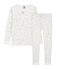 Pijama snugfit con estampado de estrellas con purpurina de niña de algodón blanco MARSHMALLOW/blanco MULTICO