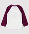Camiseta para beb&eacute; ni&ntilde;o blanco/violeta