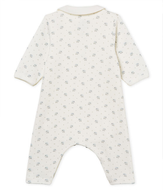 Bodyjama sin pies de punto 1x1 estampado para bebé niño blanco MARSHMALLOW/blanco MULTICO