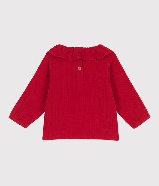 Blusa de manga larga de gasa de algodón para bebé STOP