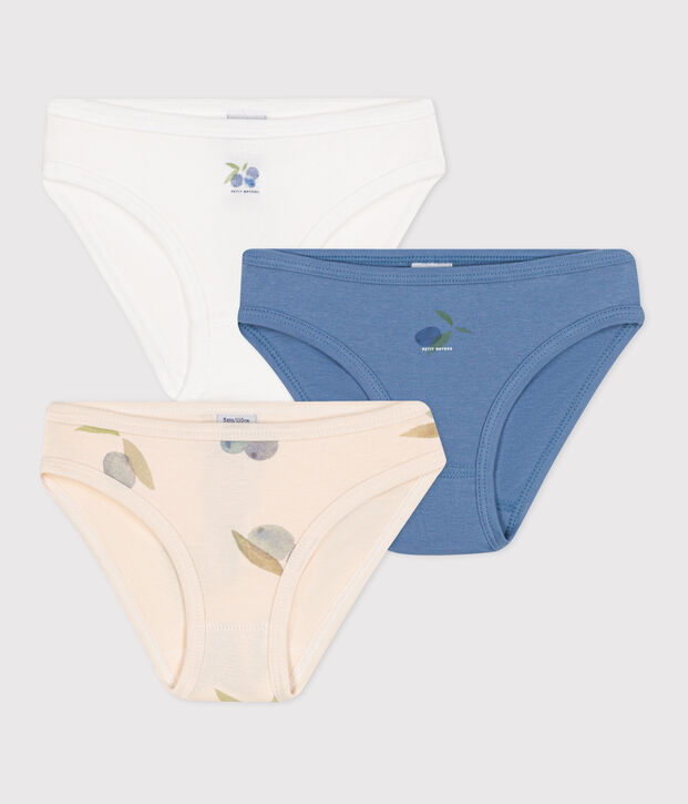 Juego de 3 braguitas infantiles de algod&oacute;n estampado multicolor