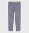 Leggings infantiles de lana y algodón a rayas azul SOIR/ MARSHMALLOW