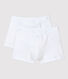 Lote de 2 bóxers blancos de chico
