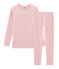 Pijama de corte muy ajustado de punto para niña rosa CHARME/blanco MARSHMALLOW