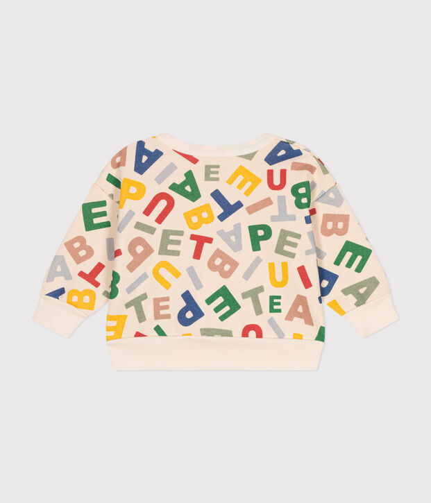 Sudadera de felpa para beb&eacute; crudo/multicolor