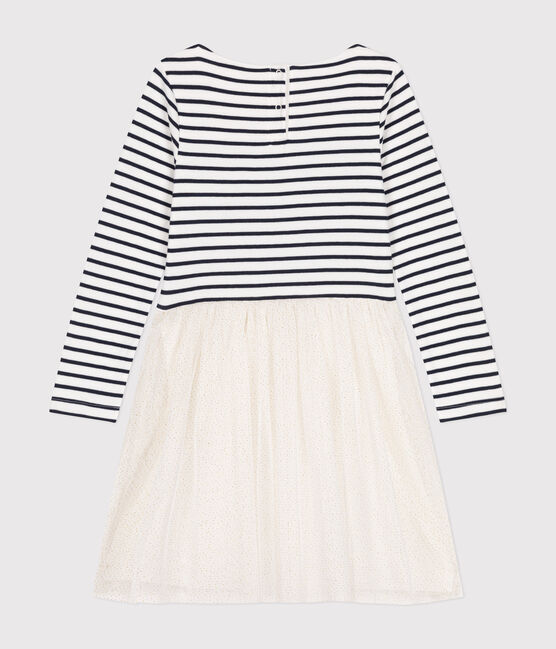 Vestido de túbico y tul para niña blanco MARSHMALLOW/blanco MULTICO