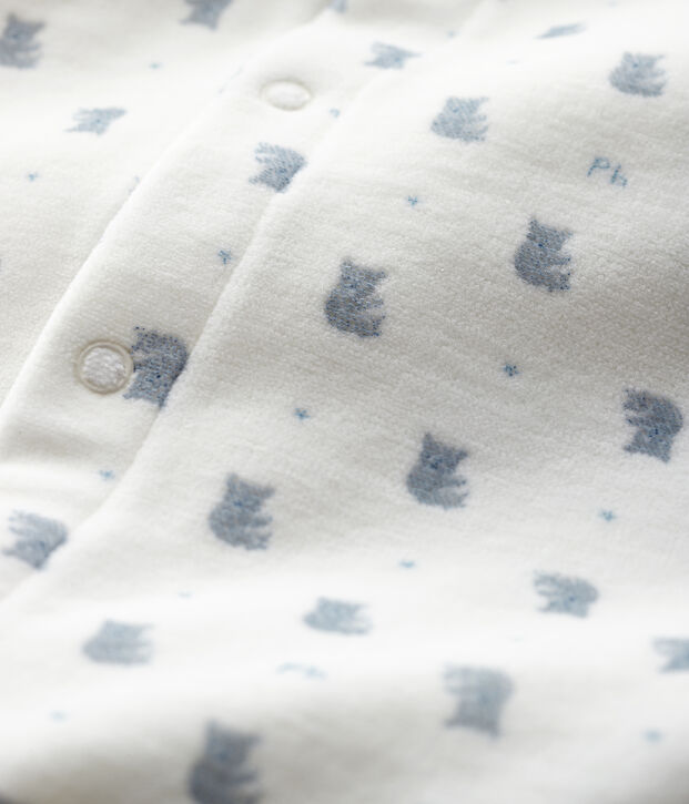 Bodyjama de terciopelo con estampado de koala para beb&eacute; ni&ntilde;o blanco/multicolor