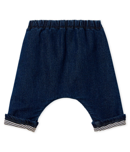 Pantalón forrado de tela efecto vaquero para bebé unisex azul DENIM BLEU FONCE CN