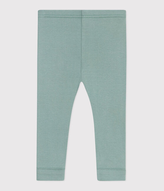Leggings lisos de algodón para bebé verde PAUL