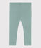 Leggings lisos de algodón para bebé verde PAUL
