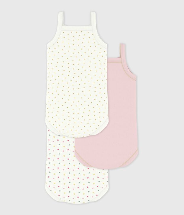 Juego de bodies de tirantes de algod&oacute;n para beb&eacute; multicolor