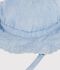 Gorro de chambray para beb&eacute; ni&ntilde;a azul