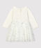 Vestido de tejido de punto de bebé. blanco MARSHMALLOW/gris ARGENT