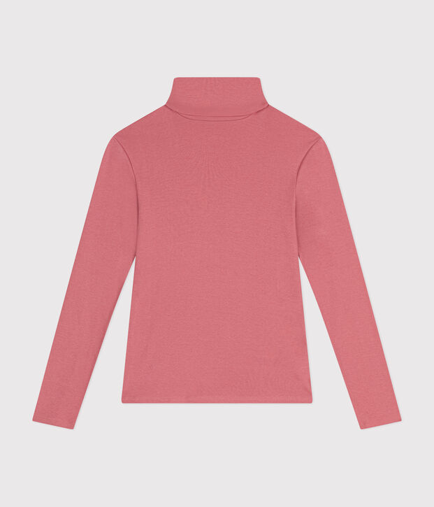 Camiseta Iconique de cuello vuelto de algod&oacute;n para mujer rosa