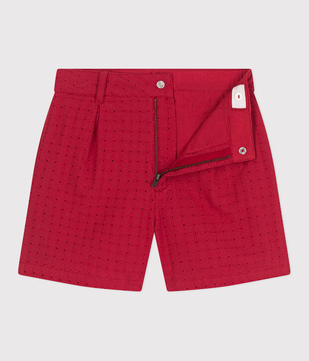 Shorts infantiles de algod&oacute;n rojo