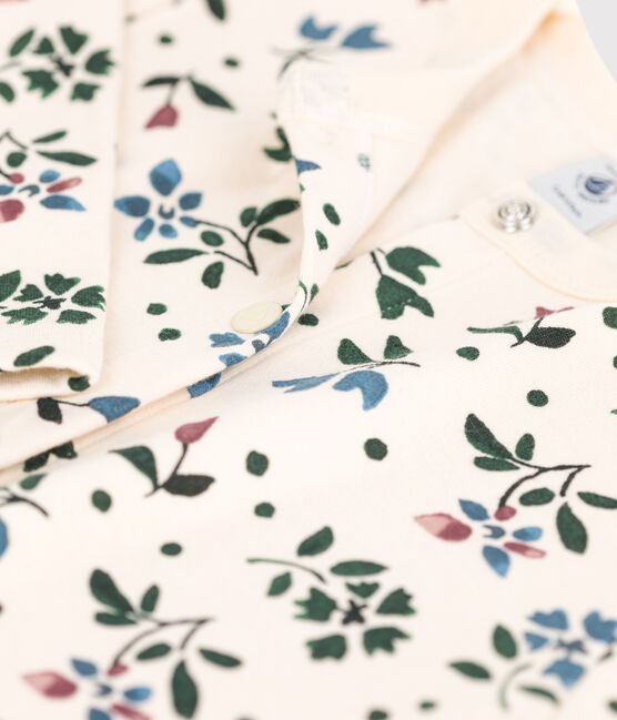 Cárdigan estampado de túbico de niña blanco AVALANCHE/ MULTICO