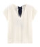 Camiseta de lino para mujer blanco MARSHMALLOW