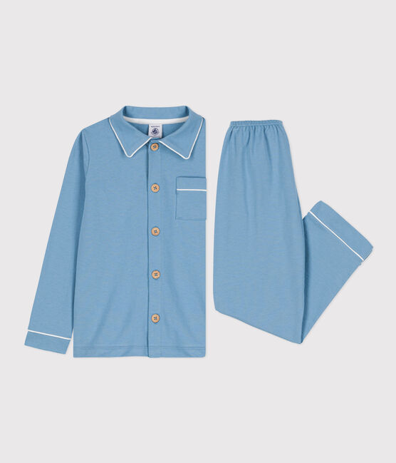 Pijama de punto para niño azul AZUL