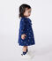 Vestido de algodón de manga larga con estampado de flores para bebé azul MEDIEVAL/blanco MULTICO