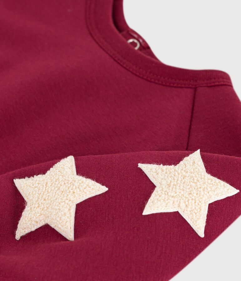 Sudadera de algod&oacute;n suave y c&aacute;lida con estampado de estrellas para beb&eacute; rojo