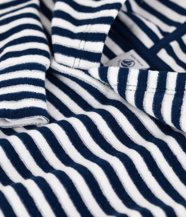 Sudadera a rayas con capucha para ni&ntilde;o/ni&ntilde;a azul/blanco