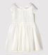 Vestido de celebración de jacquard y tul de niña