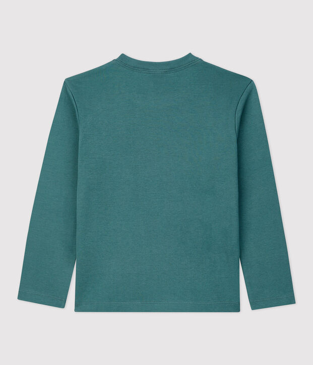 Camiseta de algod&oacute;n org&aacute;nico infantil unisex verde