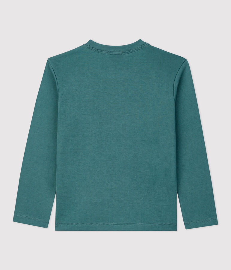 Camiseta de algod&oacute;n org&aacute;nico infantil unisex verde