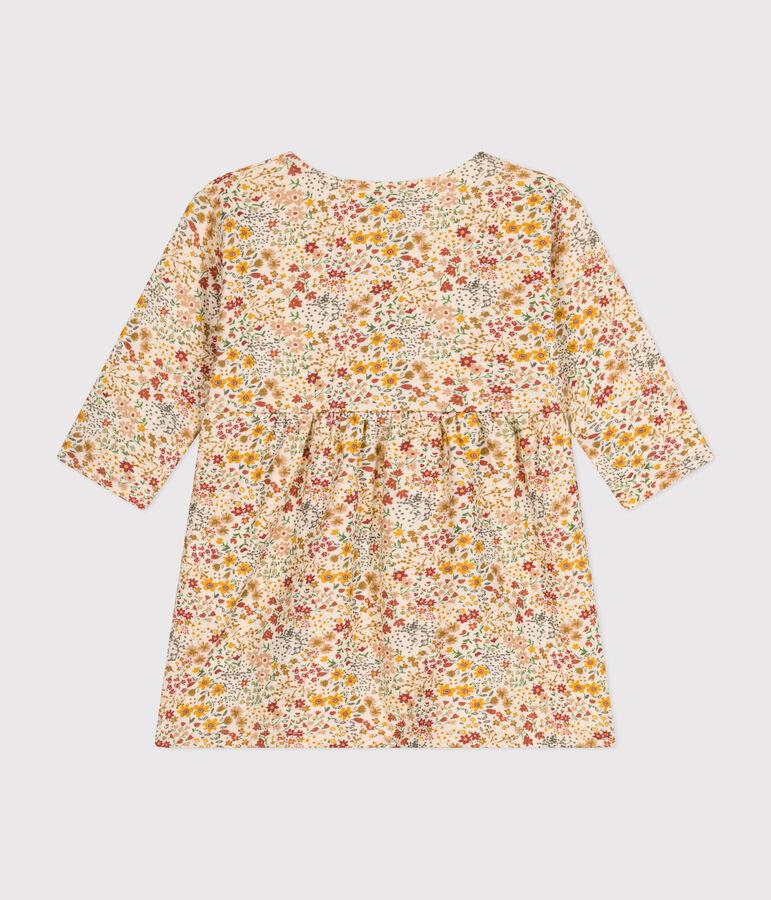 Vestido de manga larga de t&uacute;bico acolchado para beb&eacute; crudo/multicolor