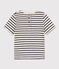 Camiseta de manga corta de algodón a rayas para bebé beige MONTELIMAR/azul SMOKING