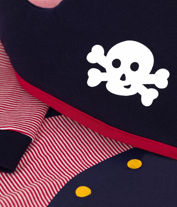 Pijama tipo disfraz infantil de algod&oacute;n de pirata azul/multicolor