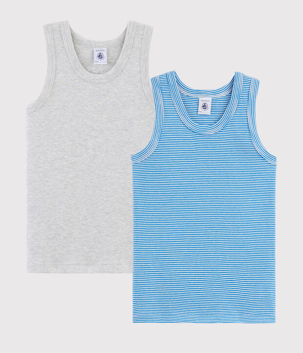 Lote de 2 camisetas de tirantes para ni&ntilde;o peque&ntilde;o multicolor