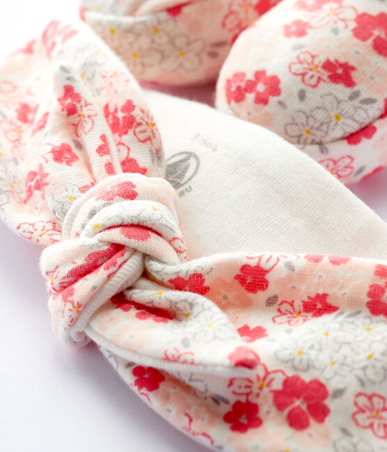 Juego de cinta y patucos de flores para bebé niña de túbico de algodón orgánico variante 1