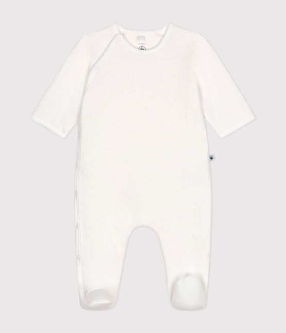 Pijama tubular con forma de corazón para bebé blanco MARSHMALLOW