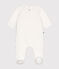 Pijama tubular con forma de corazón para bebé blanco MARSHMALLOW