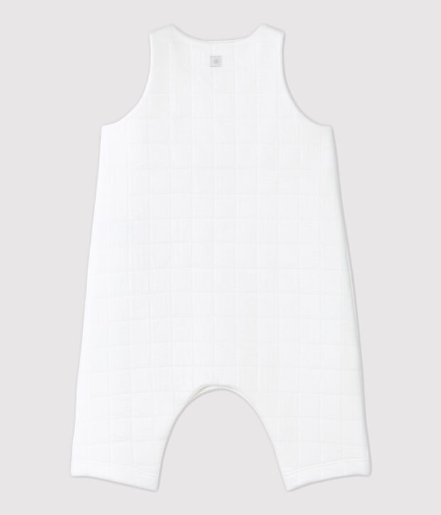 Peto de beb&eacute; acolchado de algod&oacute;n org&aacute;nico blanco