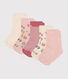 5 pares de calcetines de algodón con flores para bebé